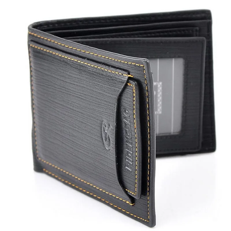 Мужской кожаный кошелек из искусственной кожи для карманных денег кошелек ID кредитный клатч для карт Двойные классический кошелек, мужские кошельки легко носить с собой