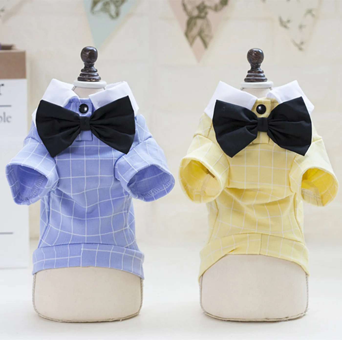 Bigeyedog Male Dog Clothes Wedding Suit Spring Summer Dog Shirt Bowtie