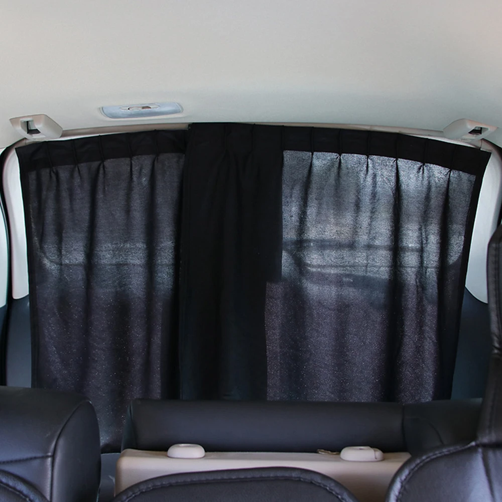 2PCS Universal Car Rear Window Sunshade Curtain Flexible Aluminum Alloy Auto Window Curtain Sun Visor Blinds