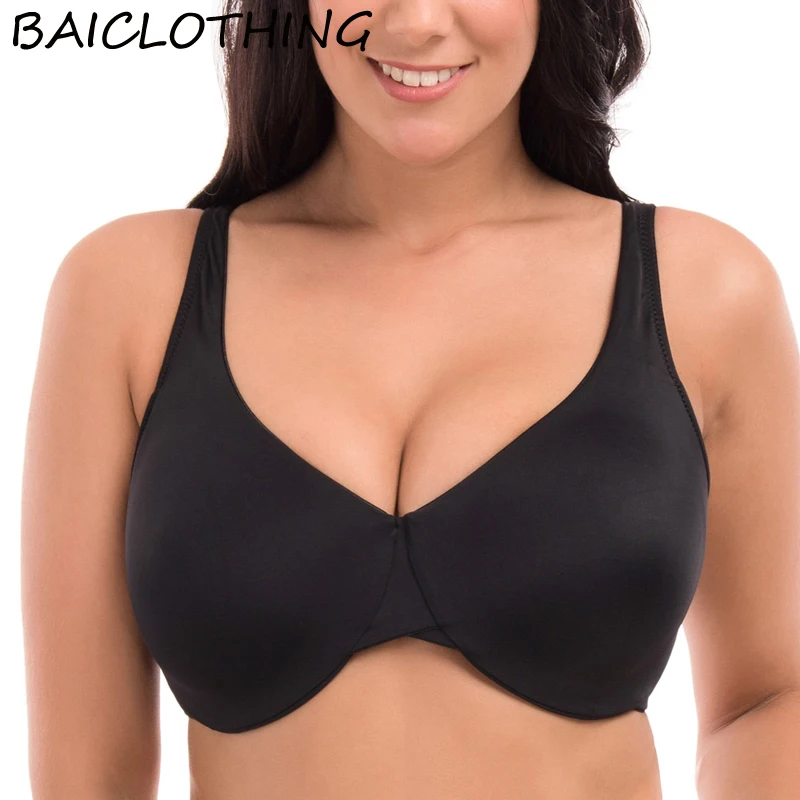 BAICLOTHING Smooth Womens Full Coverage Underwire Non Padded Soft