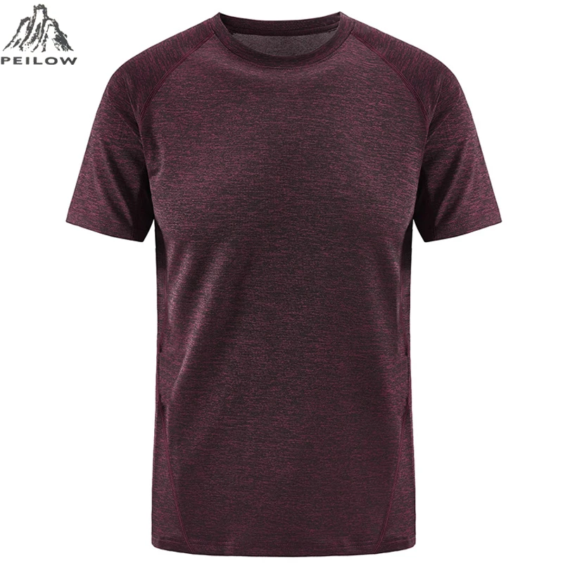 PEILOW Men'S T Shirt Summer Fashion Brand Clothing Mens Solid Color quick drying Short Sleeve Men Casual Tops Tee size L~7XL 8XL PEILOW Men'S T Shirt Summer Fashion Brand Clothing Mens Solid Color quick drying Short Sleeve Men Casual Tops Tee size L~7XL 8XL