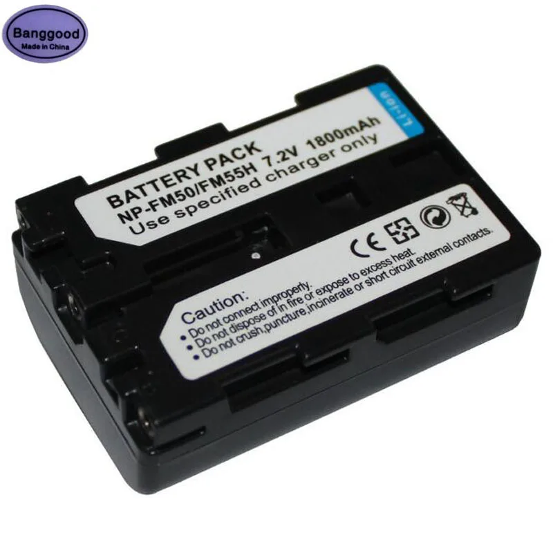 7 2 V 1800 мА/ч NP-FM50 NP FM50 NPFM50 NP-FM55H FM55H Камера Батарея для Sony Альфа A100 DSLR-A100 A100K CCD-TRV408 DCR-PC105