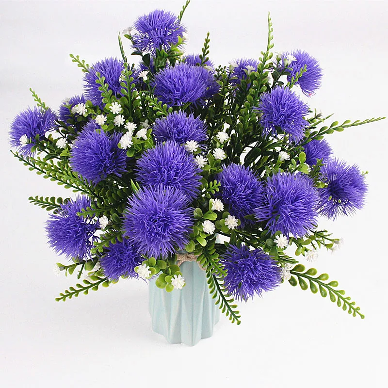 Искусственный букет с шариками 5 головок пластиковый Декоративный цветов для