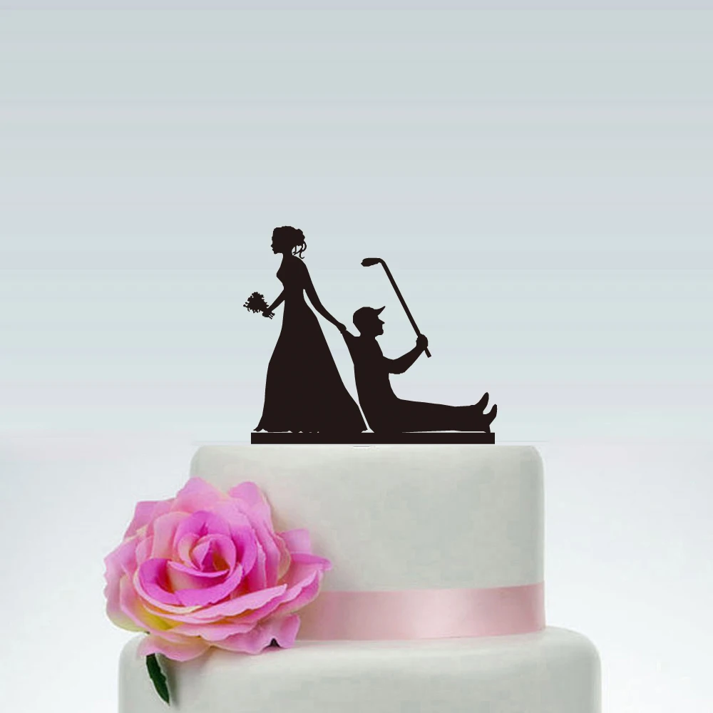 Wedding Cake Topper, Custom Golf Sport wedding cake topper,Acrylic silver glitter,Lover Ever Golf Cake Topper,Bride & Groom Golf Theme,Mr and Mrs