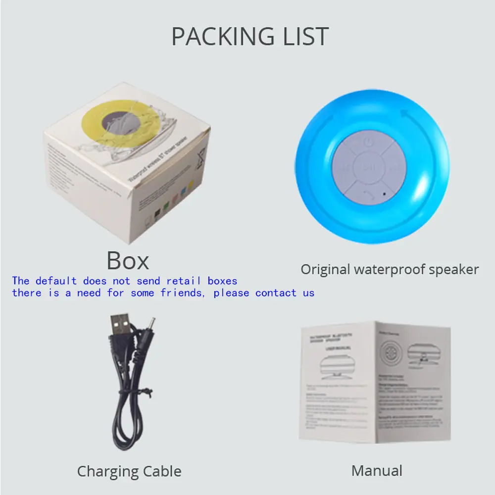Waterproof Bluetooth Speaker With Sucker Mic Wireless Portable Mini Handsfree Car Call Shower Audio Speakers Player For Xiaomi iPhone Samsung Huawei Support FM Radio AUX 3.5mm TFSD Card Voice (13)