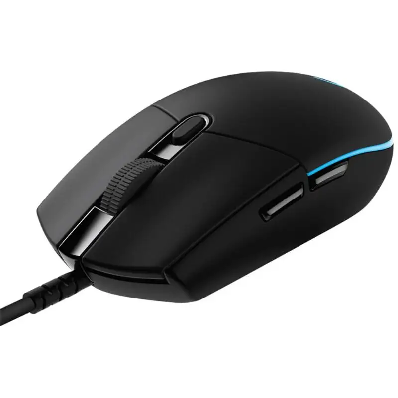 Игровая мышь logitech G Pro FPS 12000 dpi с RGB подсветкой, 6 программируемых кнопок для макросъемки, проводная мышь для конкурентоспособной игры, для офиса, дома