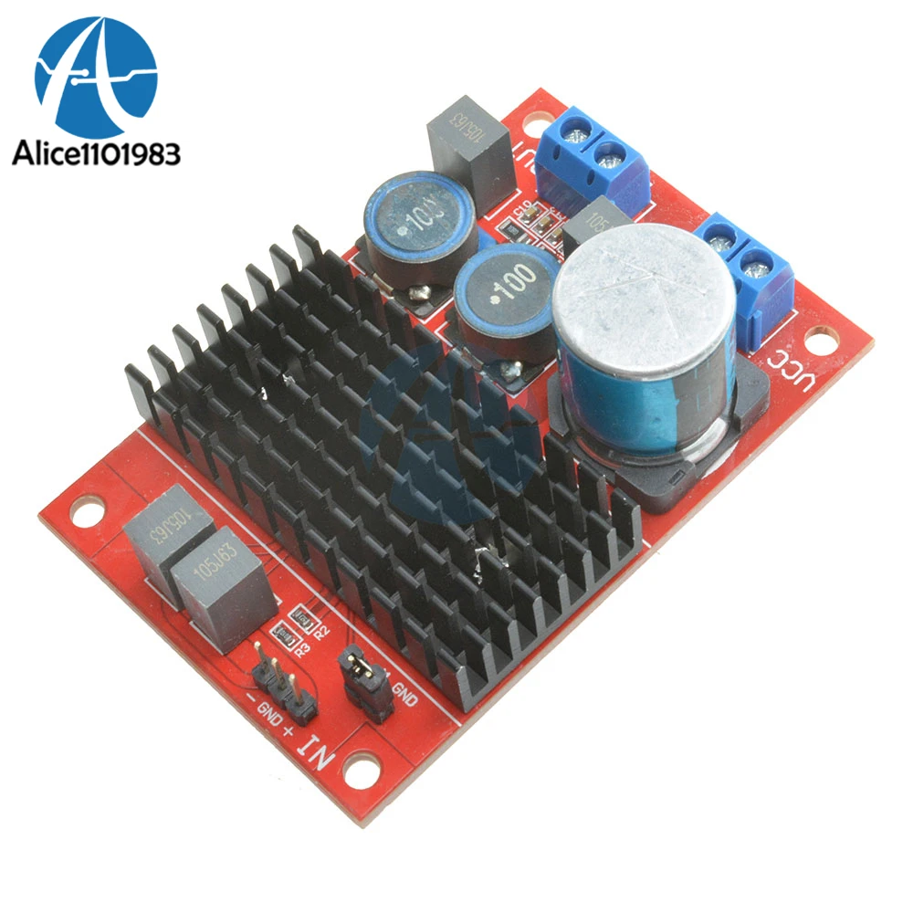 

DC 12V-24V TPA3116 Mono Channel Digital Power Audio Amplifier Board BTL Out 100W Module 3300/25V Filter Capacitor DIY KIT