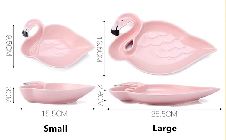 Розовый фламинго тарелки для супа милые Кондитерские фруктовые торты посуда фарфоровый поднос салат суши ужин керамическая посуда для девочек рождественские подарки