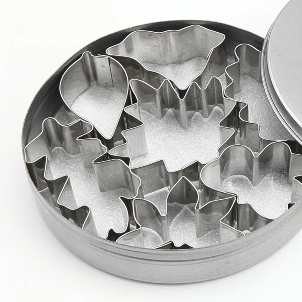

7 Pieces Plants Tree Leaves Cookie Cutter Set Stainless Steel Chocolate Candy Cake Making Molds Cupcake Decorating Mold #294209