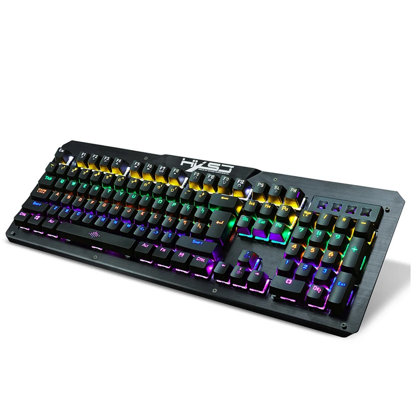 

HXSJ 2600 Mechanical Keyboard For Gamers With 104 Keys RGB Full-Size Hands Holder Keyboards Computer Backlight Keyboard