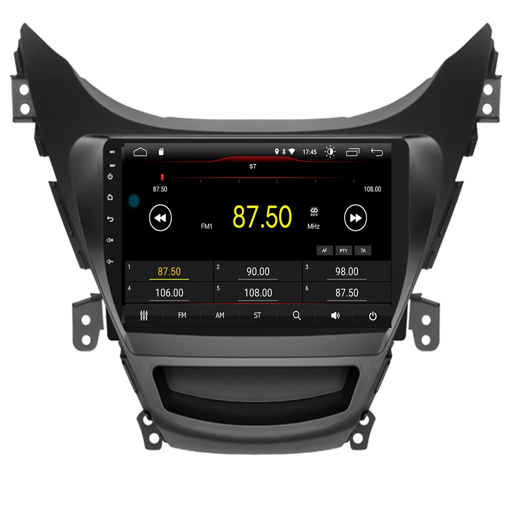 Excellent Android 9.1 9 Inch GPS Navi Bluetooth For 2011 2012 2013 Hyundai Elantra Car Radio With 1080P DVR Steering Wheel Control 3