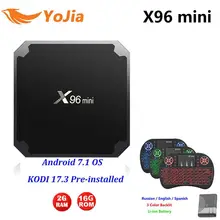 2GB16GB X96mini Android 7 1 TV BOX 1G8G X96 mini Amlogic S905W TV BOX Quad Core