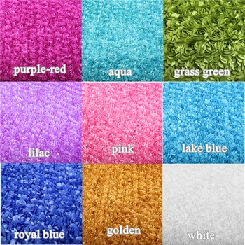 

Dearest 5 Meters Satin fabric 3D Rose Flowers Aisle Runner Marriage Decor Carpet Curtain For Wedding party Backdrop Decorations