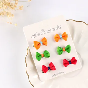 

6PCS/Set Special Candy Color Kid Small Hair Clip Children Newborns Cute Little Girls Barrettes Hair Accessories Hair Bows Hairpi