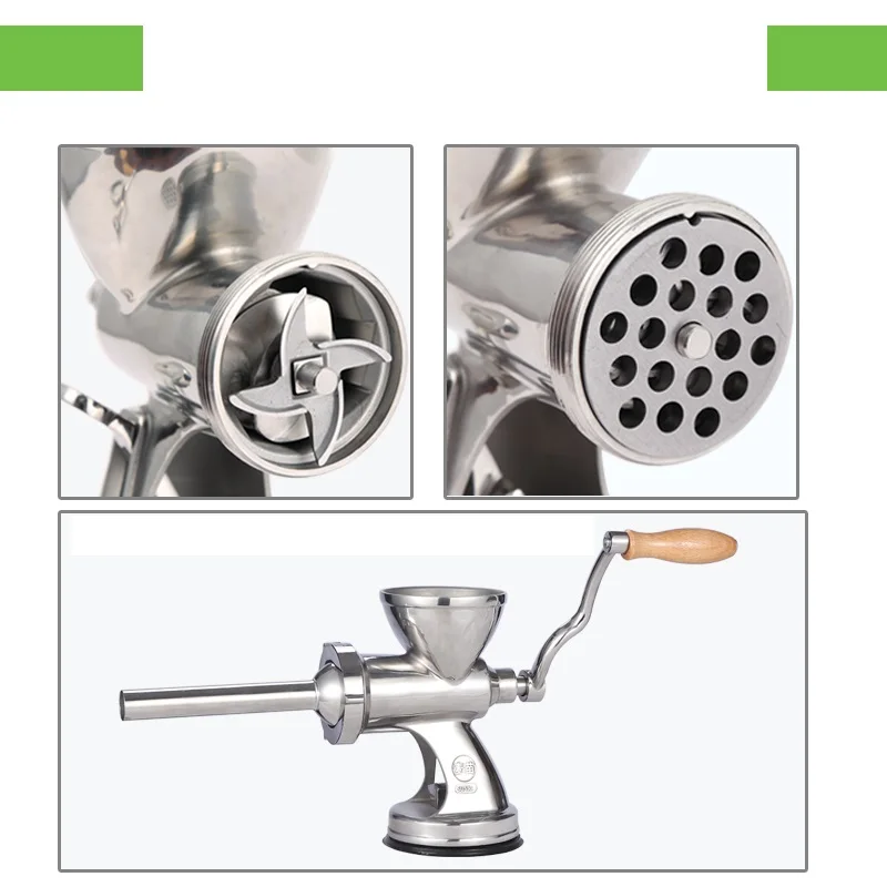 Stainless Steel Manual Meat Grinder Machine Rotatory Vegetable Slicer For Sausage Maker Machine High Quality Food Grinder 2