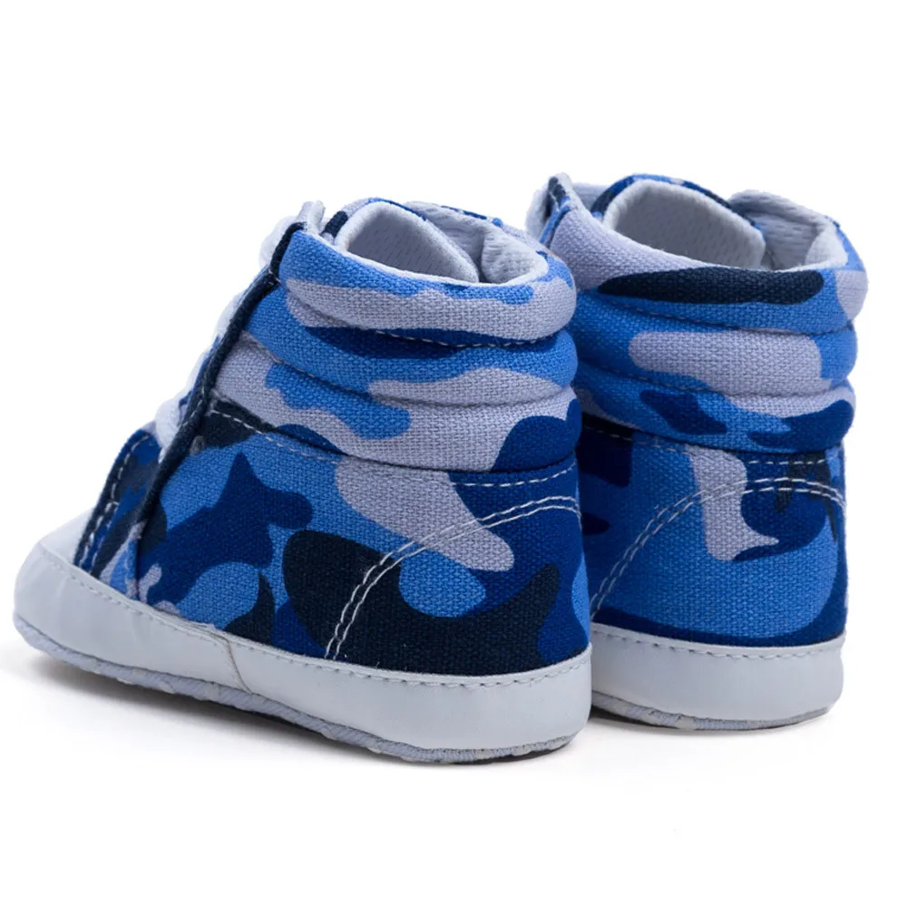 Infant Shoes Newborn Baby Infants Girl Boy Fashion High Top Camouflage Comfortable Soft Anti-slip Canvas Shoes bebek ayakkabi