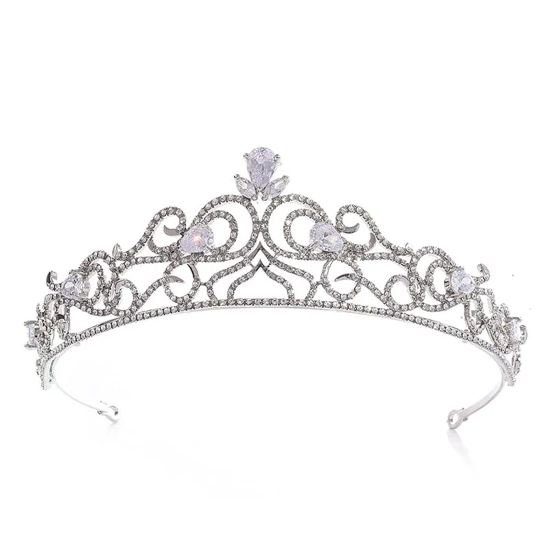 Серебряные стразы FORSEVEN, свадебные тиары и короны Noiva Diadem, женские свадебные аксессуары для волос, головной убор, украшения для волос невесты JL