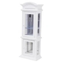 ABWE лучшие продажи 1:12 Миниатюрный Кукольный дом белый прозрачный шкаф витрина