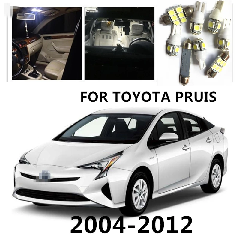 LOAUT 8pcs Car LED Light Bulbs Interior Package Kit For Toyota Prius
