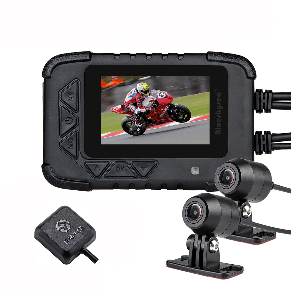 

Blueskysea Dual 1080P Motorcycle DVR Action Camera Recorder Night Vision DV688 Waterproof Motorcycle Dash Cam Motorbike Kamera