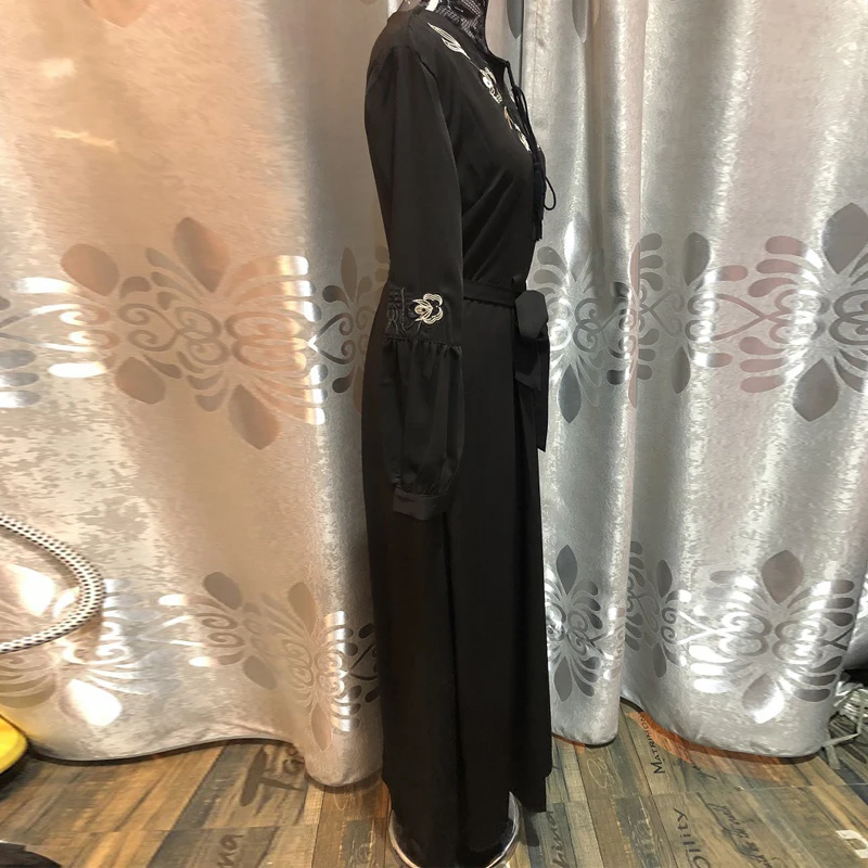 Рамадан ислам ic одежда abaya Femme Дубай Ислам Мусульманское Платье ХИДЖАБ КАФТАН Катара ОАЭ Оман Tesettur Elbise турецкие платья