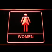 I1014 Женщины Девушки Туалет уборная туалете Дисплей светодиодный неоновый свет знаки на/выключения 20+ Цвета 5 размеров