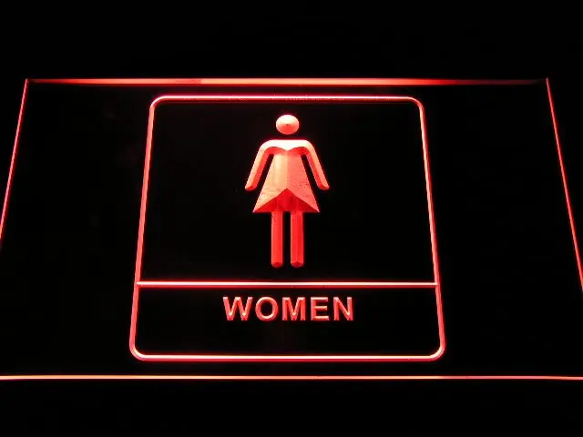 

i1014 Women Female Girl Toilet Washroom Restroom Display LED Neon Light Light Signs On/Off Switch 20+ Colors 5 Sizes