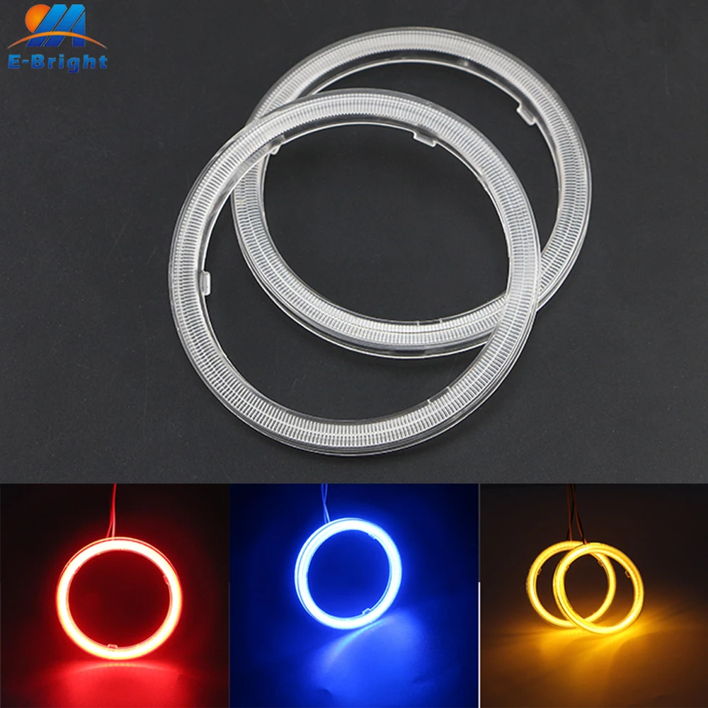 2 пары (4 шт.) COB LED Ангельские Глазки кольцевые светодиодные огни гало 60 мм 70 80 90 100 110