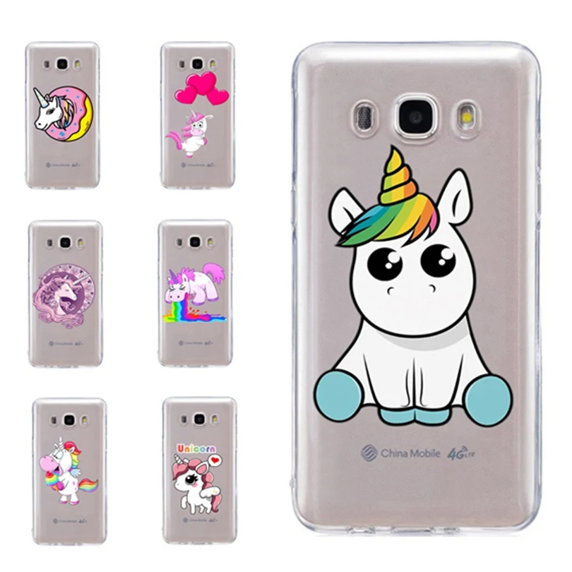 For Samsung Galaxy A3 A5 2016 2017 prime J1 J2 J3 J5 J7 TPU Colorful Soft Unicorn Painted Desig Cover Case Fundas C321 |