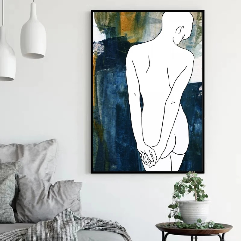 

Abstract Calm Body art Canvas Poster Natural poster Wall Pictures for Living Room No Frame