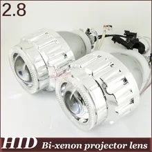 2.8 »дюймовый HID биксеноновая Объектив Проектора Ангел Глаз высокая низкая луч H4h/l H1h/l H7h/l 9005 h/l 9006 h/l 4300 К 6000 К 8000 К дьявол глаза