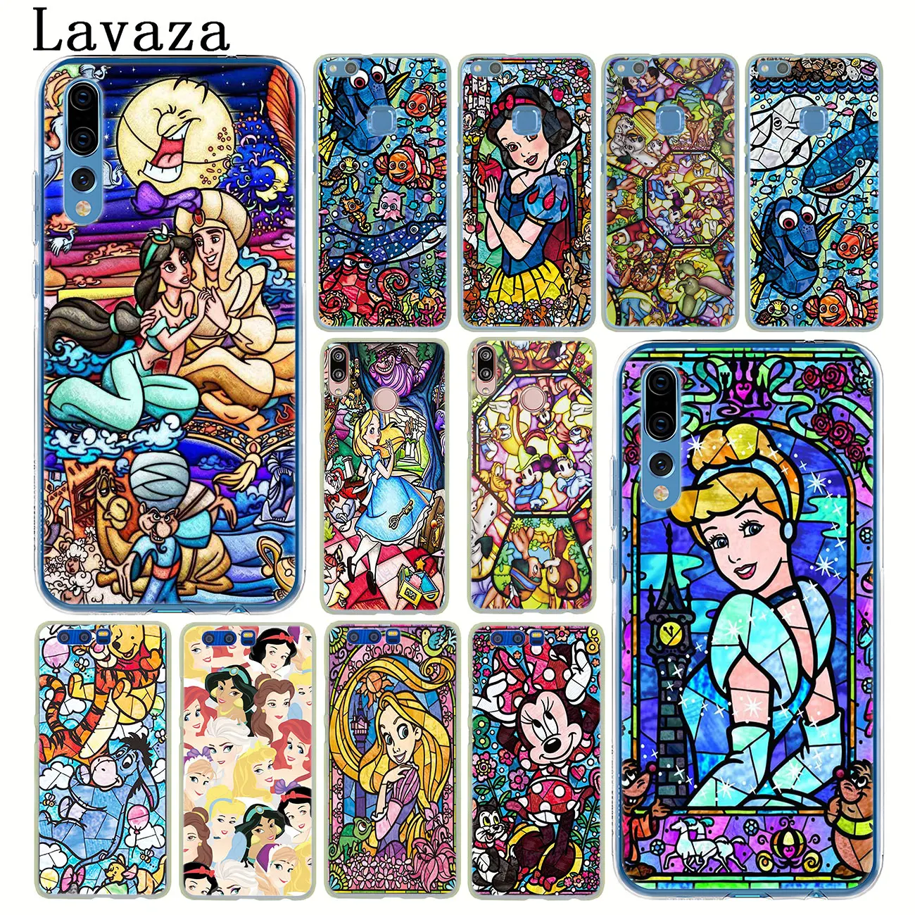 

fairy tale Alice Stitch Mickey Mouse Marie Cat Case for Huawei P30 Pro P20 P10 P9 Plus P8 Lite Mini 2016 2017 P smart Z