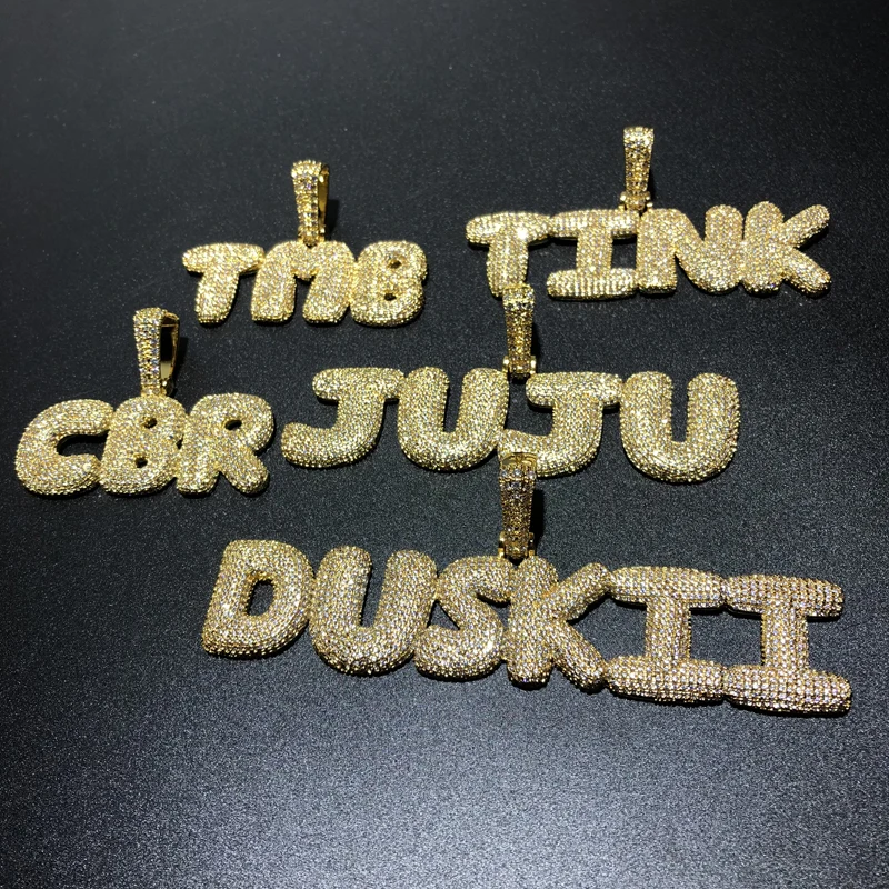 

hip hop jewelry custom Letter Name pendant