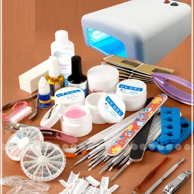

Professional Full Set Acrylic Powder UV Gel Brush Pen UV Lamp Nail Art DIY Manicure kit Free Shipping