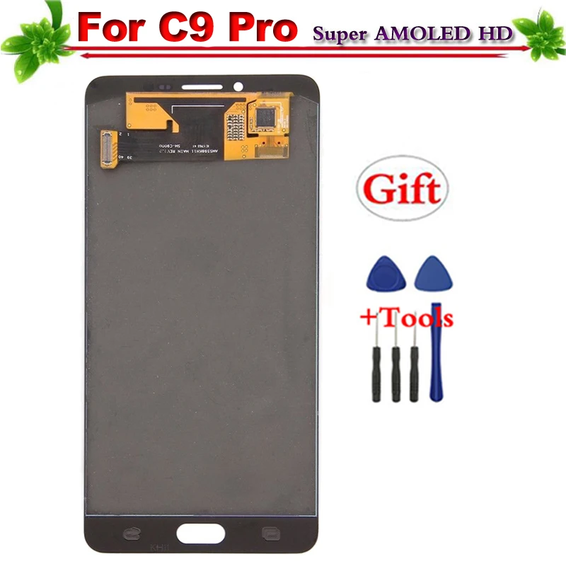 

Super Amoled for SAMSUNG Galaxy C9 Pro LCD Display Touch Screen Digitizer Assembly Replacement for Samsung C9 Pro C9000 LCD 6