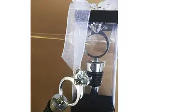 

Diamond Ring Wine Bottle Stopper In Gift Box Wedding Party Favor Gifts Present
