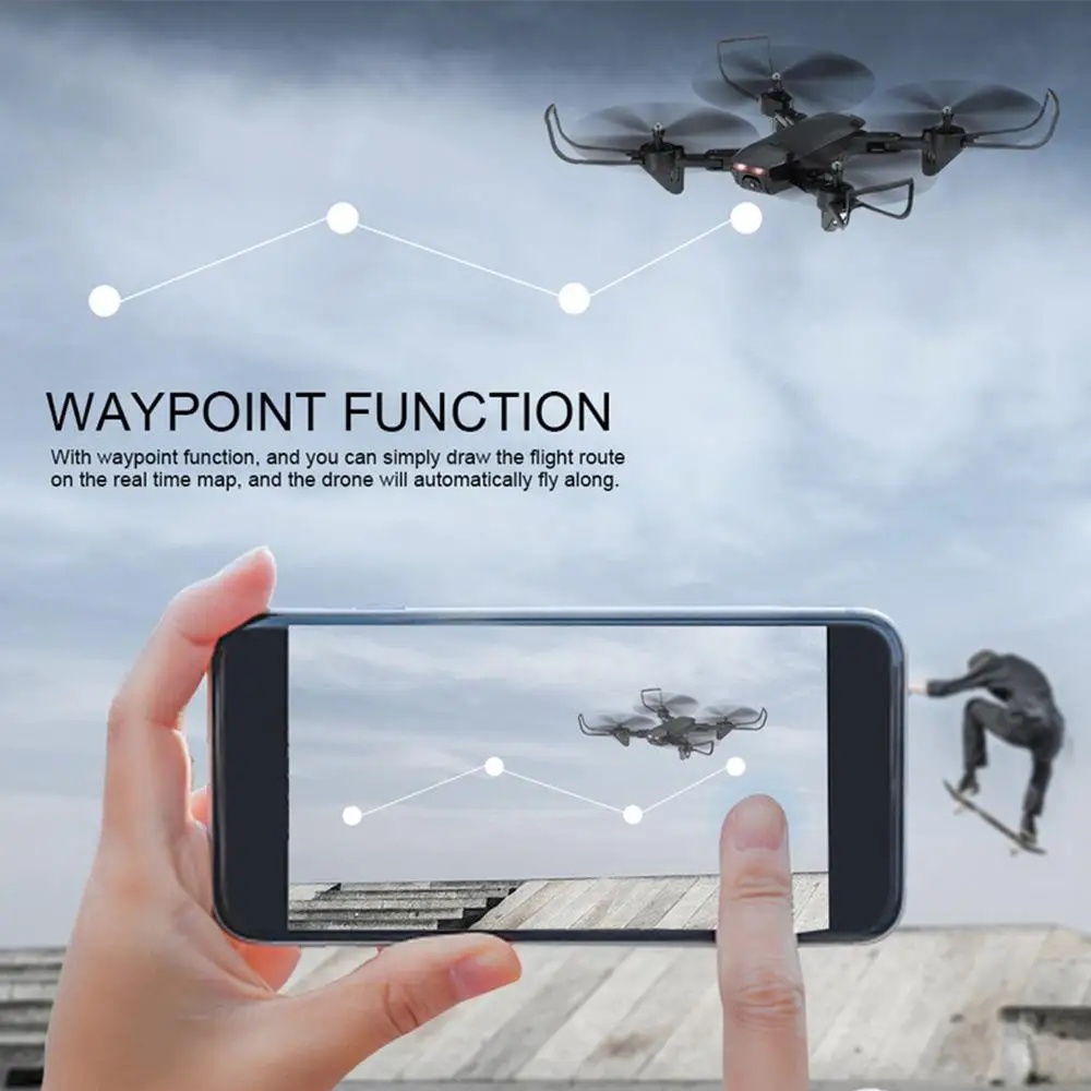 

Durable Quadcopter Aircraft UAV Drone One Key Landing One Key Take Off Wireless 2.4GHz Foldable ABS