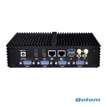 OEM 6 COM Industrial PC Fanless Mini PC Qotom-Q310P with Celeron Processor 3215U ( 1.70 GHz, Broadwell) ,RS485 VGA Option