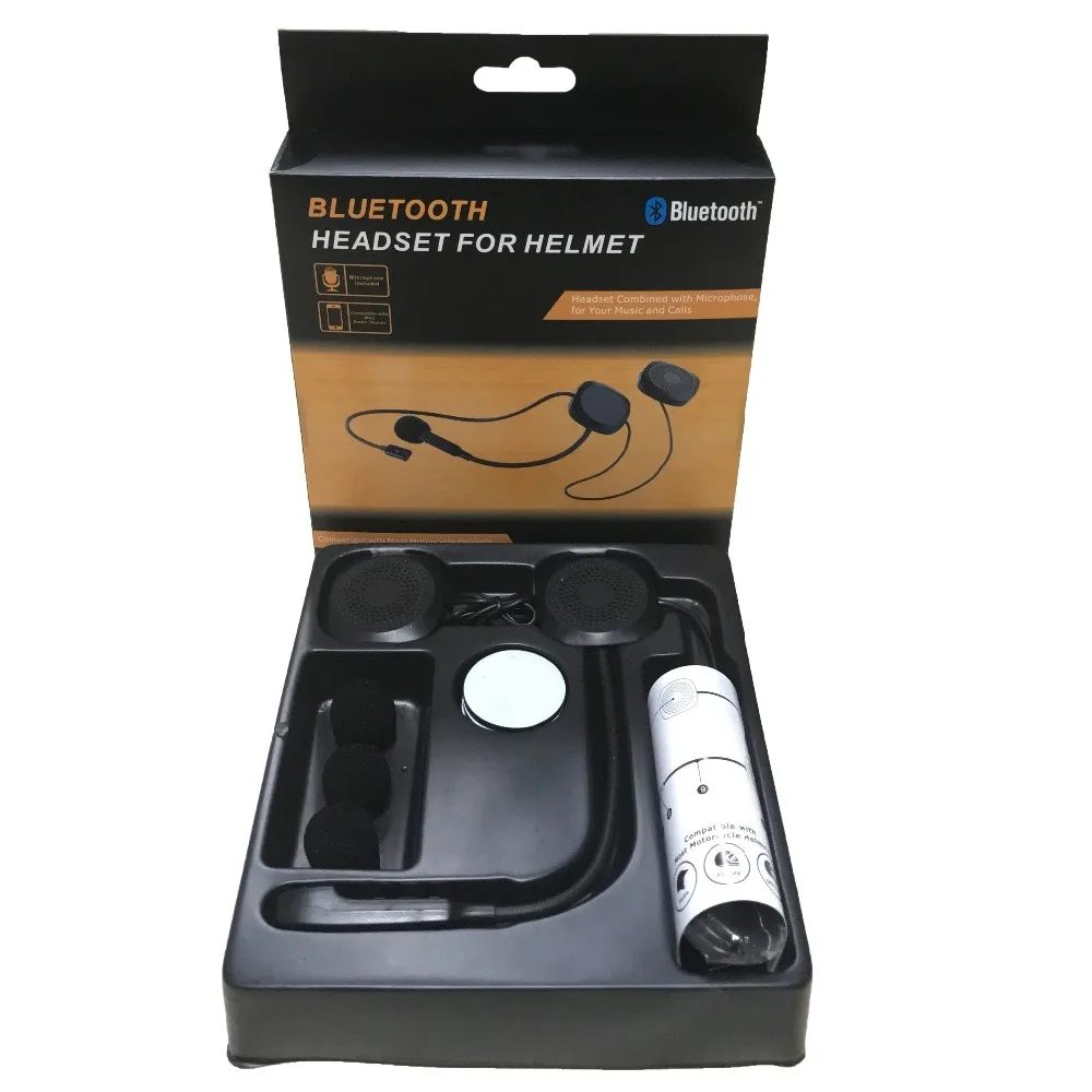 Беспроводная гарнитура SAIEOSYU для шлема Bluetooth совместима с большинством