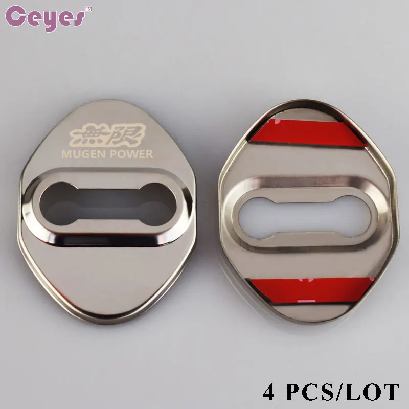 Car Auto Emblems Styling Case Door Lock Cover For Honda Mugen Power Civic Accord CRV Hrv Jazz For Toyota car door lock cover