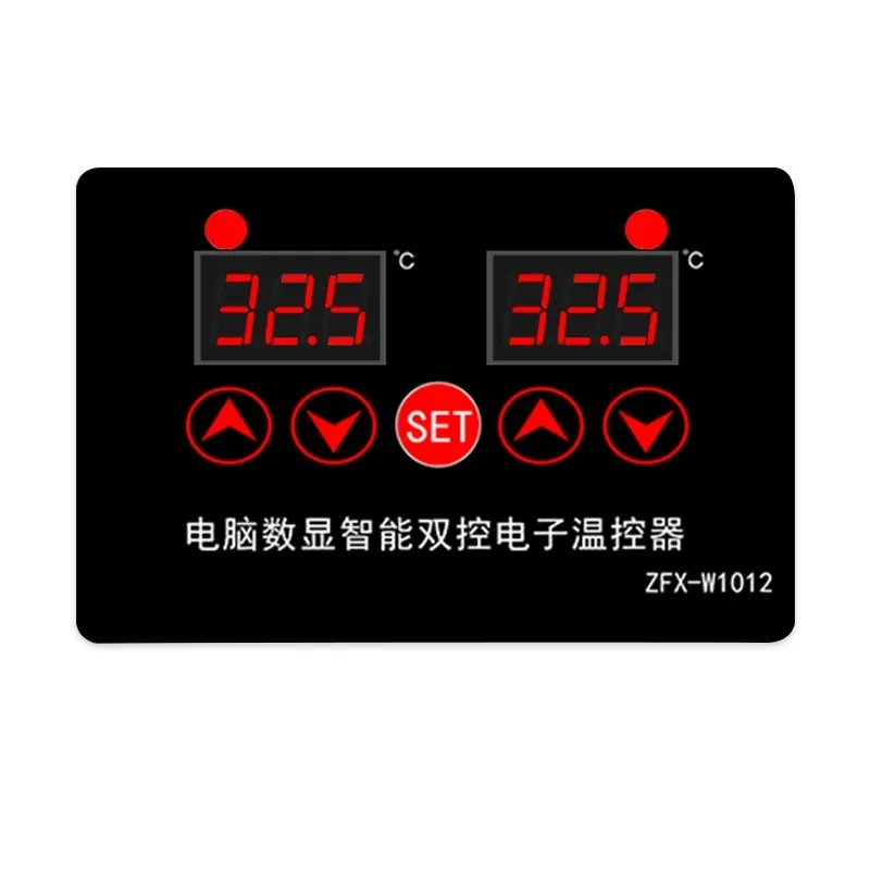 

ZFX-W1012 Digital Thermostat Incubator Temperature Controller Two Relay Output LED 110V 220V 12V 24V 10A Heat Cool