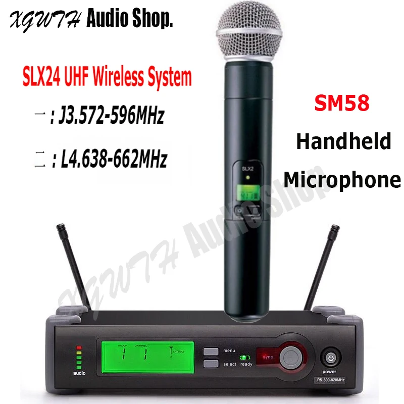 SLX SLX24 BETA58 SM58 UHF Беспроводной микрофон Системы беспроводные поясной конденсаторный суперкардиоидный портативная гарнитура нагрудная гарнитура микрофоны