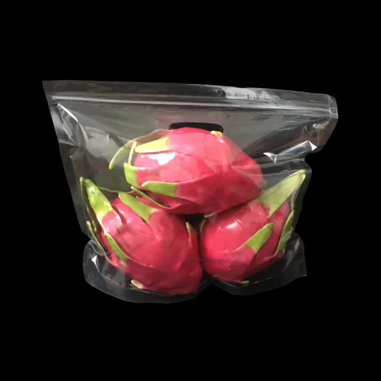 100 шт. Универсальный прозрачный сумка для хранения фруктов самонесущие мешки молнии Ziplock multi-стандарт фрукты упаковка пластиковый мешок