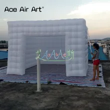 3,9 м светодиодный кубический тент надувной кубической структуры навес, Свадебная вечеринка стенд, палатка для показа с прожекторами для Франции