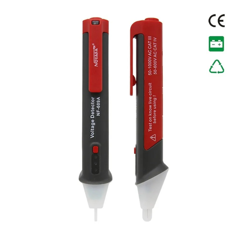 

Non Contact Electric Voltage Detector Sensor Test Pencil 50-1000V with LED Light Alarm Sound Measuring Voltage Tester Free Ship