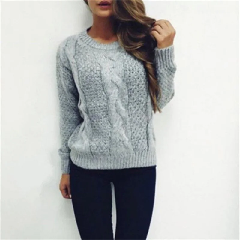 

Women Sweaters Warm Pullover and Jumpers Crewneck Mohair Pullover Twist Pull Jumpers Autumn 2018 Knitted Sweaters Christmas