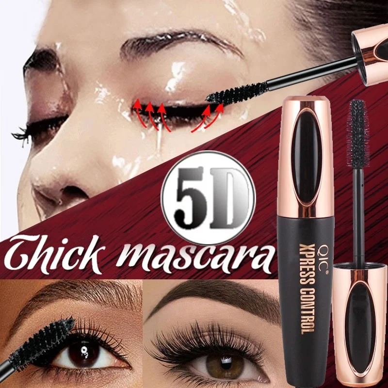 

5D Silk Fiber Lash Mascara Waterproof 3D Mascara For Eyelash Extension Black Thick Lengthening Eye Lashes Cosmetics Maquiagem