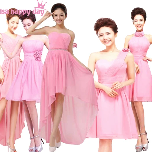 bright pink chiffon dress