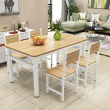 Набор для столовой, мебель для столовой, панель+ сталь, 1 стол+ 4 стула, набор, шезлонг, современный обеденный стол