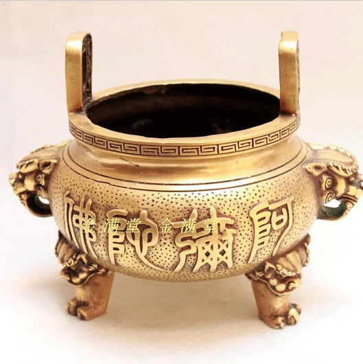 

B0602 418Bronze copper home decoration crafts decoration buddha with buddhism supplies incense burner Factory Copper statue